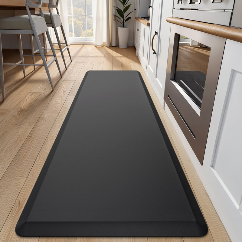 Tapis de cuisine antidérapant, Tapis de couloir 17 po x 60 po, Noir