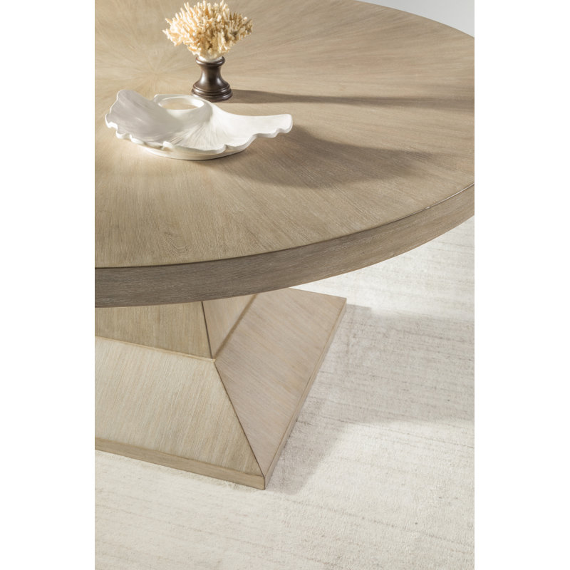 Contemporary Bianco Round Mahogany Dining Table