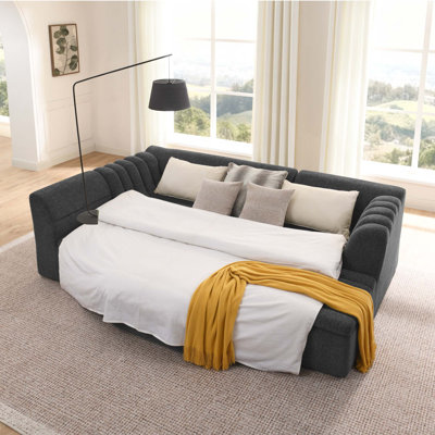 135 Inch U-Shaped Modular Sectional Sofa With Chaise And Movable Ottoman, Chenille Upholstered For Ultimate Comfort And Flexibility