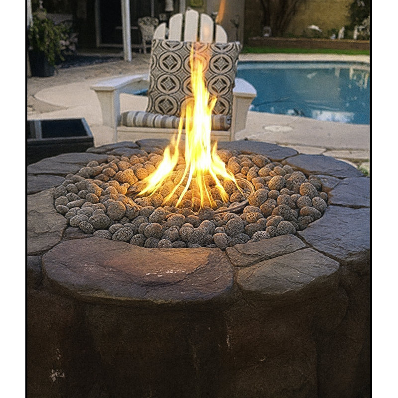 Medium Tumbled Lava Stones for Fire Pits & Fireplaces – 2" x 3" Gray/Black Volcanic Rock, High-Heat Resistant Decorative Fire Media for Fire Bowls, Gas Fire Pits & Indoor/Outdoor Fire Features (20 lb. Bag)
