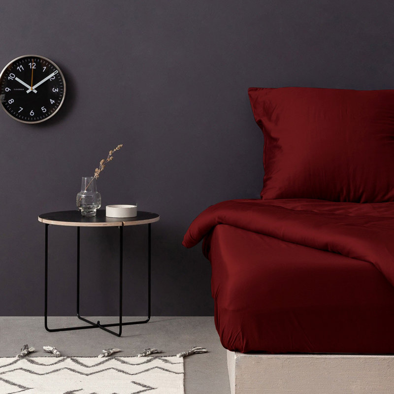 Drap-housse en satin, Rouge 2, Drap-housse de taille très grand