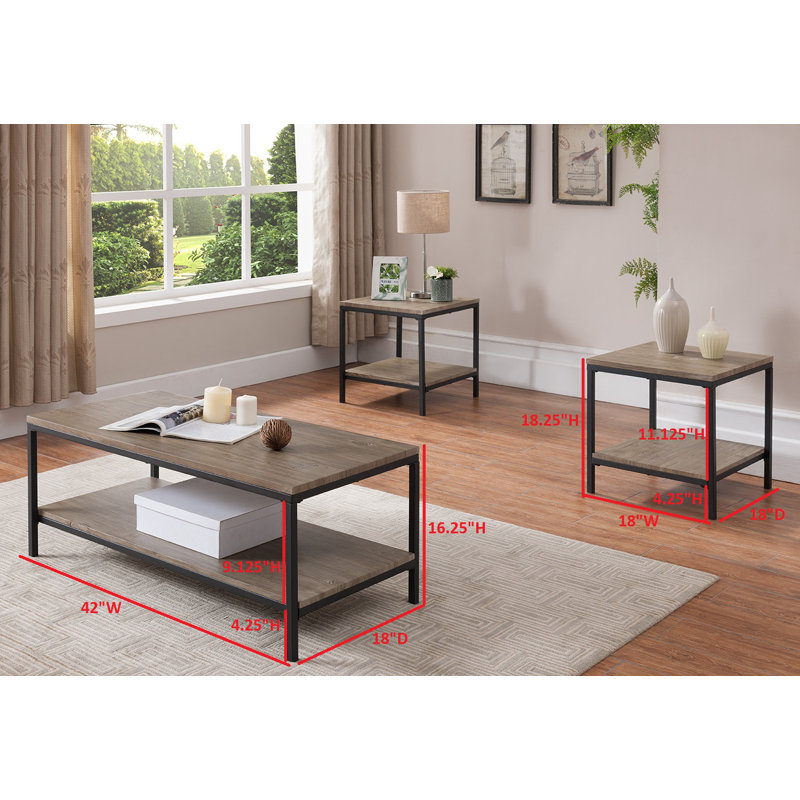 Ensemble de tables basses 3 pièces Holford