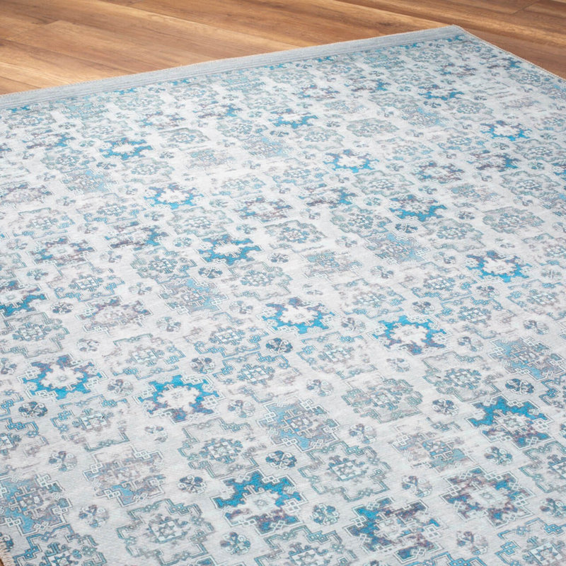 Premium Machine Washable Carpet, 4.6 x 6.2 Feet, 100% Polyester, 1850 g/m² | Pile Height: 0.2 Inches | Eco-Friendly Recycled Poly Cotton Underside | Perfect for Living Room, Bedroom, and High-Traffic Areas