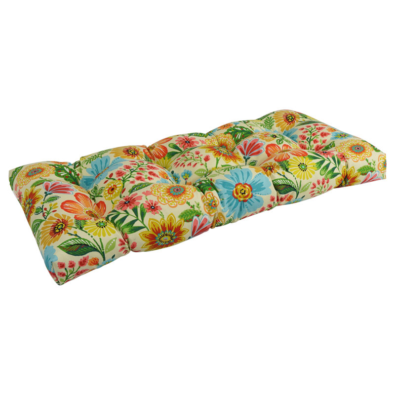 Outdoor 5'' Loveseat Seat Cushion, Orange