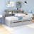 Space-Optimizing Bed With Side Bookcase, Drawers-241079181-241079180
