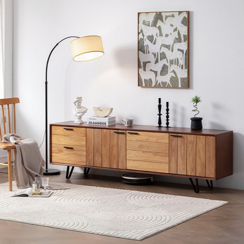 Meuble télé Modern Burlywood, H 23,62 po x L 70,87 po x l 15,75 po
