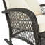 Chaise berçante en crème et noir