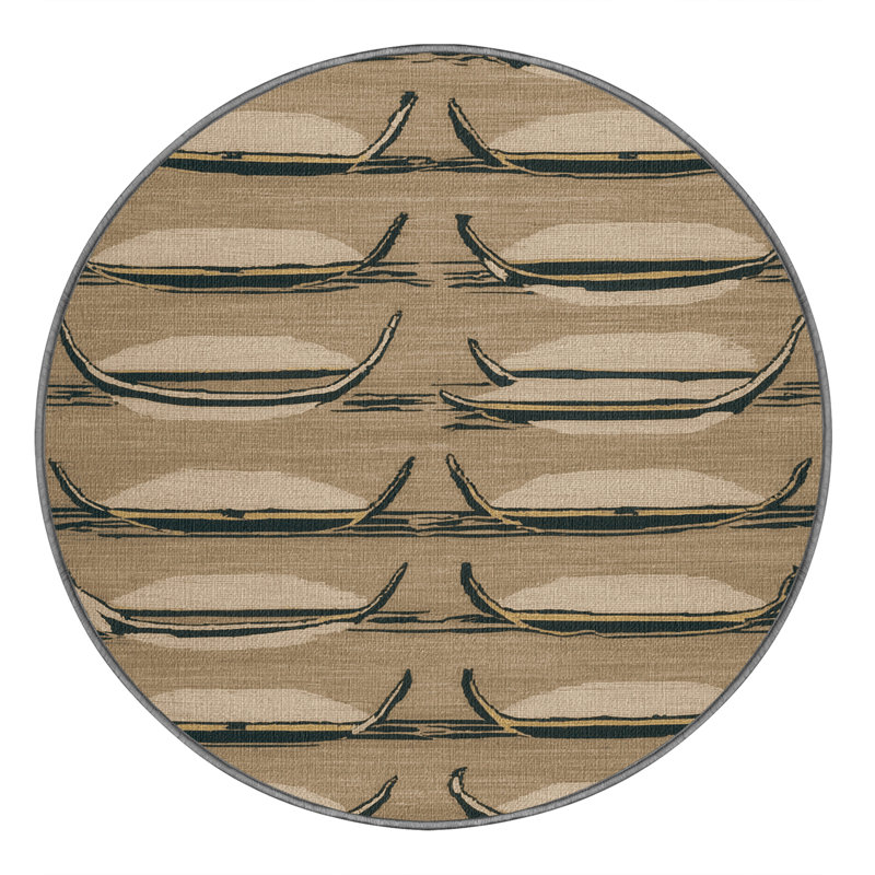  Tapis hawaïen lavable, Rond 5 pi