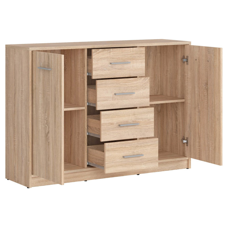 119 cm W Chest of 4 Drawers, Oak Sonoma