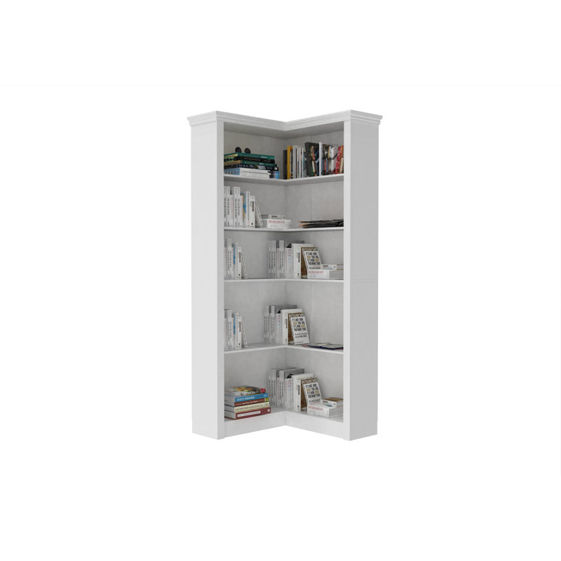Space-saving Corner Bookshelf Mdf Modern Style For Home & Office
