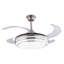 Aadilynn 42 Inch Retractable Ceiling Fan Light with LED Light and Remote Control 3 Colour Dimmable
