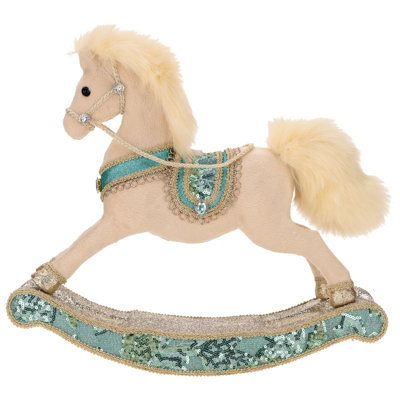Glittered Rocking Horse - 15X13 Inches
