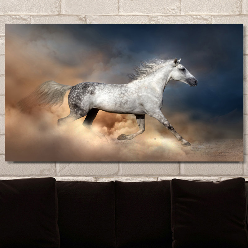 Cheval sauvage - impression sur toile tendue, H 36 po x l 60 po x P 1,5 po