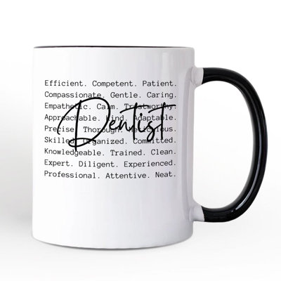 Tasse de définition de dentiste, mots de remerciements dentaires avec nom personnalisé