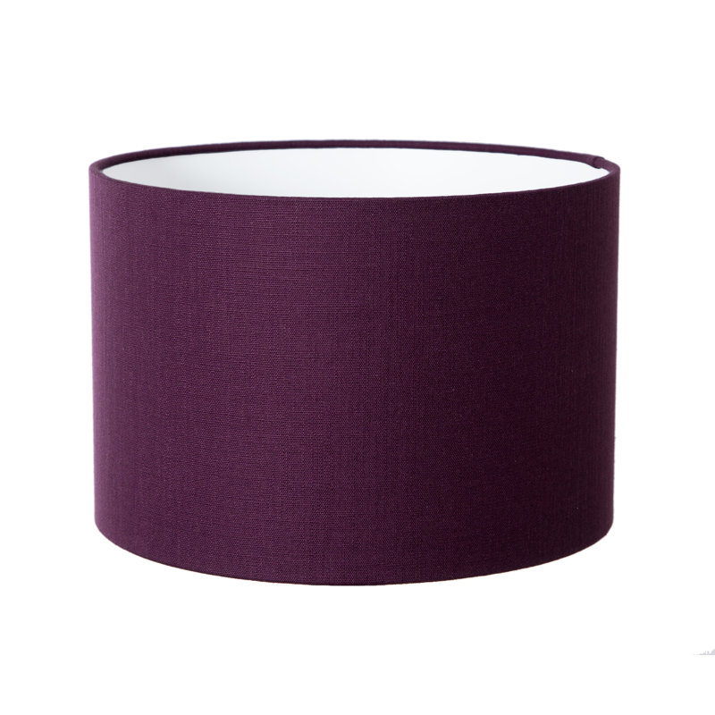23cm H Velvet Drum Lamp Shade ( Screw On ), Ivory, 30cm H x 61cm W x 61cm D