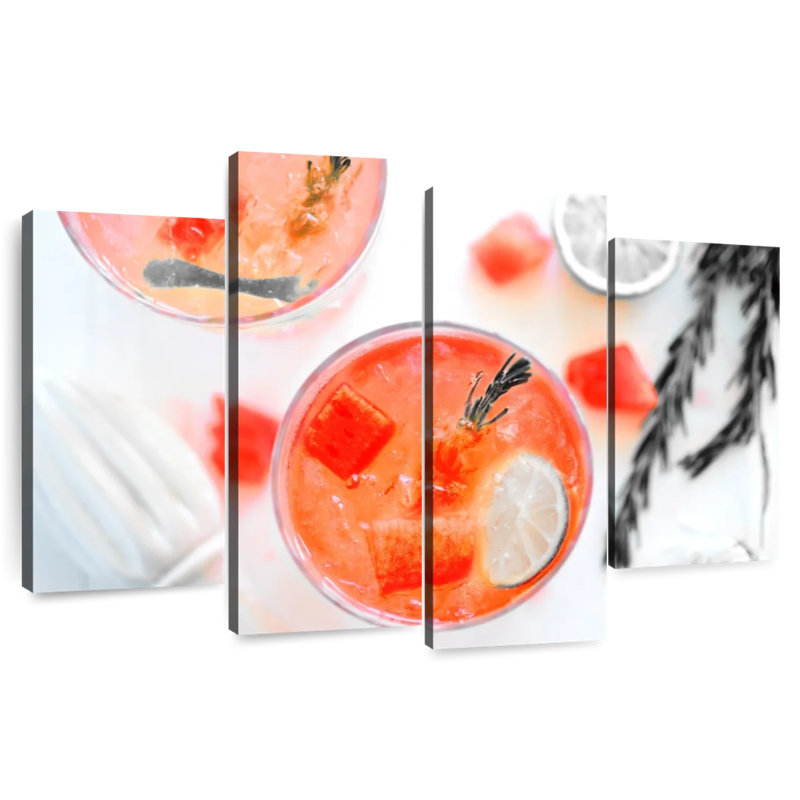 Yarlin Pop Melon d'eau cocktail, H 22 po x l 36 po