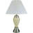 1Pc Elegant Crafted Table Lamp Glossy Base Contrasting Metallic Details Pleated Shade Modern Look Porcelain Rotary Switch, 100Watt-1900540004-1900540006