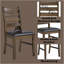 Ensemble de 2 chaises d'appoint en cuir synthétique brun et noyer Damica