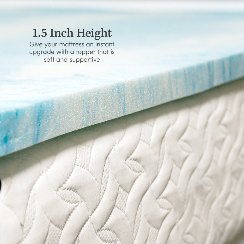 Marceline 1.5'' Memory Foam Mattress Topper, Twin