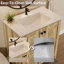 Folding Floor Cabinet With Ceramic Sink-1045357201
