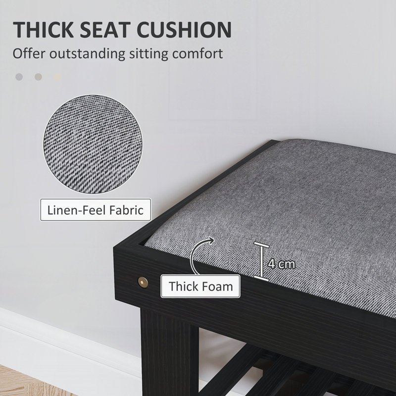 3-Tier Entryway Shoe Storage Bench