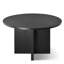 Ensemble de salle à manger rond noir moderne avec 4 chaises rembourrées-167196597-167196596