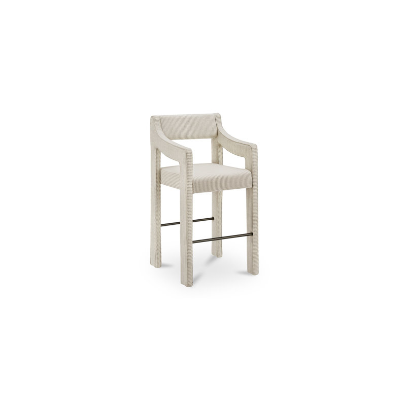 Tabouret de comptoir Elise, Beige-crème