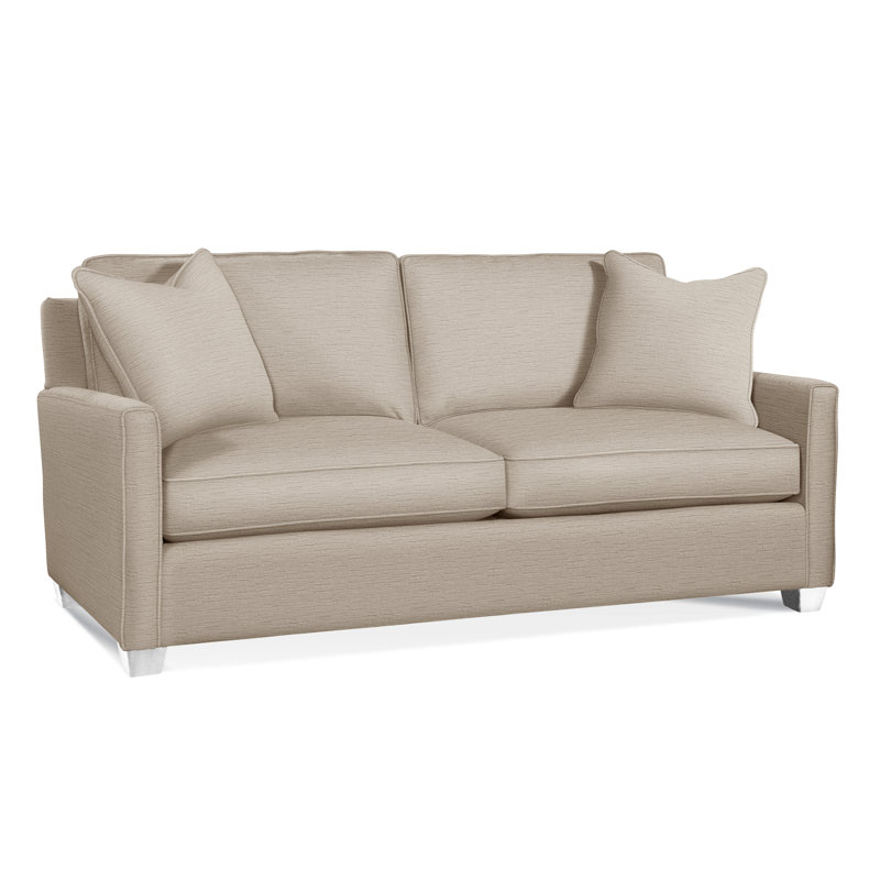 Nicklaus Sofa, Gel Memory Foam Mattress, Frond Melon; 0448-24, Frost White