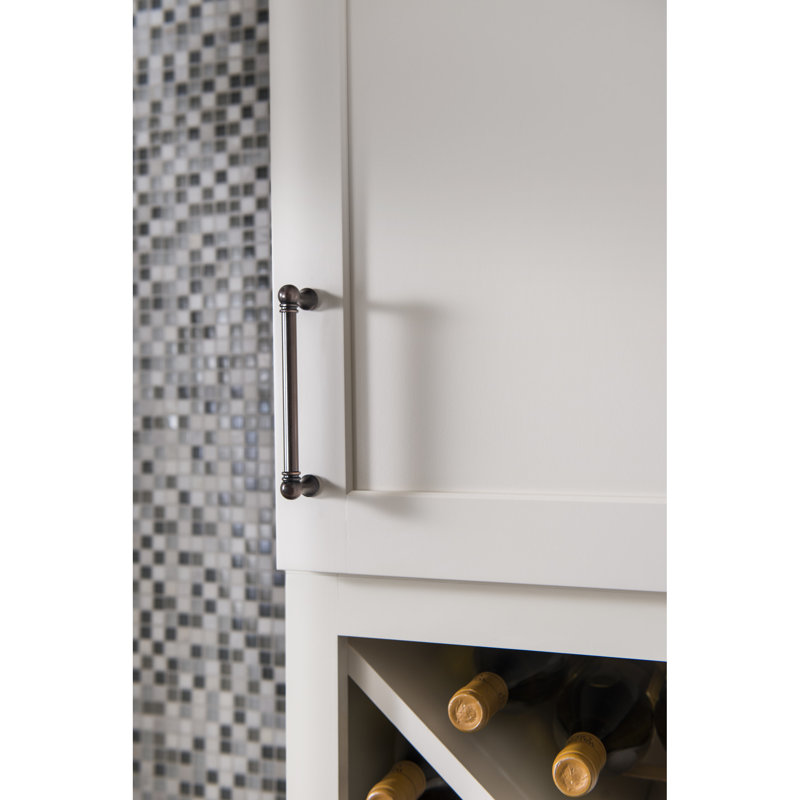 Kara 7 9/16" Center to Center Bar Pull, Polished Nickel