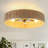 5-Light Natural Farmhouse Semi Flush Mount 