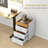 Office Storage Cabinet, Office Storage Cabinet With 3 Drawers, Filing Cabinet With Wheels And Removable Tray, Vertical Filing Cabinet For Storage-795129456