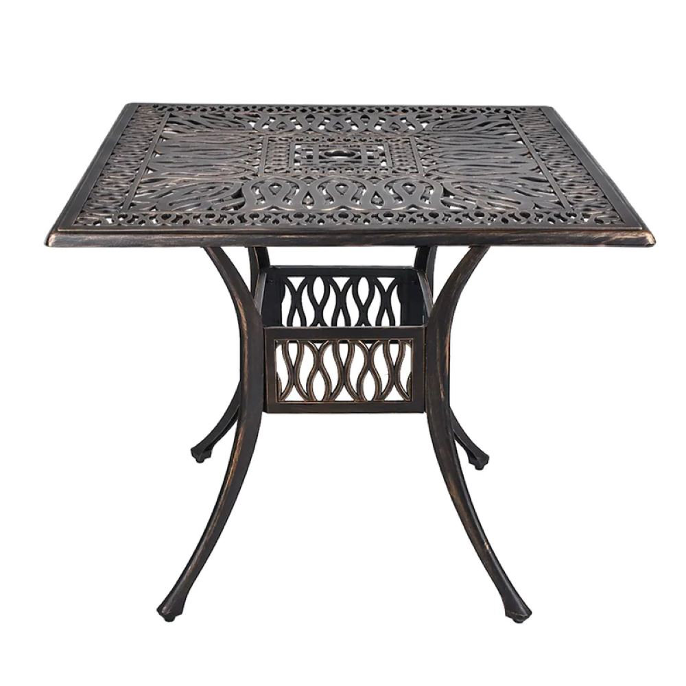 Leatherwood Cast Aluminum Bistro Table Fleur De Lis Living