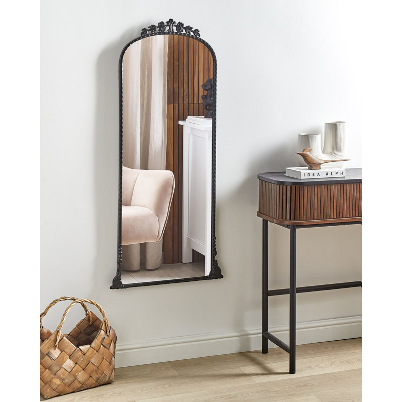 Ulises Metal Arch Mirror, 114 cm H x 51 cm W, Black