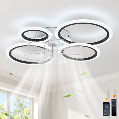 29.5'' Dimmable Reversible Ceiling Fan with LED Lights And Remote Control