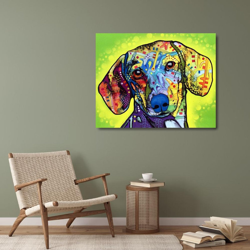 Art sur toile de la collection Dean Russo de Red Barrel Studio®, teckel DEARUS115415, H 28 po x l 34 po
