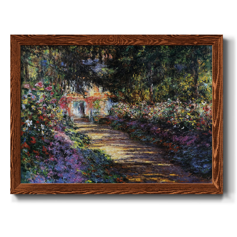«Pathway in Monet's Garden at Giverny», reproduction d'art sur toile, Érable, H 22 po x l 32 po x P 1,5 po