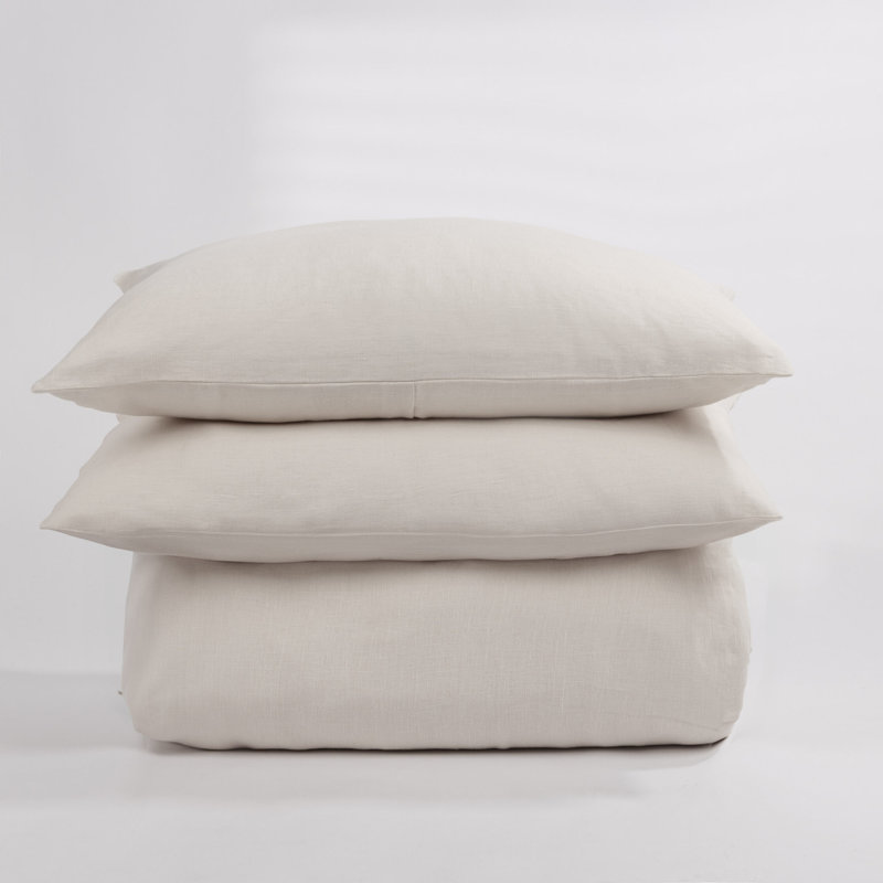 Manoli Duvet Cover Set, King Duvet Cover + 2 King Shams, White
