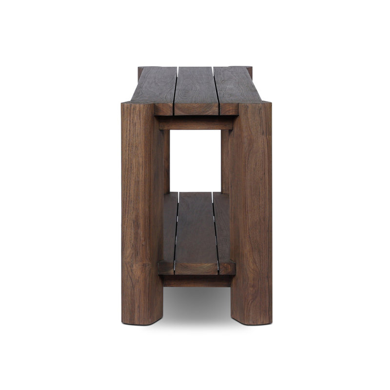 Soho Outdoor Console Table-Stained Saddle Brown