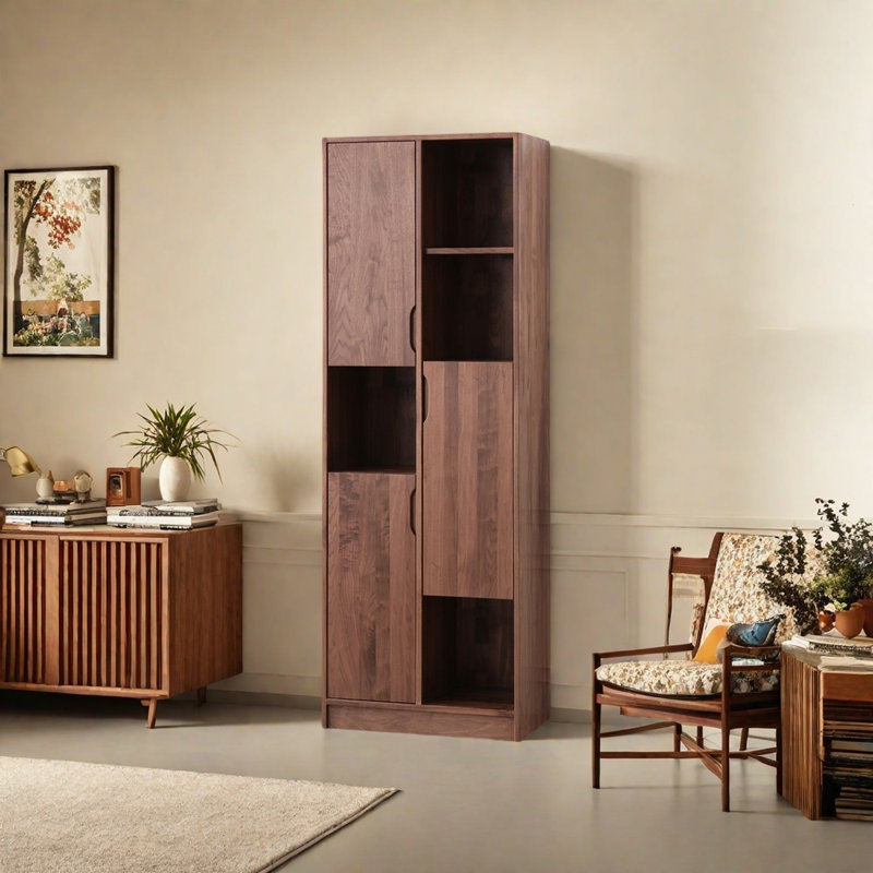 Italian style simple solid wood bookcase