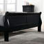Lit double contemporain noir, lit en bois massif avec pieds de support, conception transitionnelle moderne en bois d'hévéa Splendor, mobilier principal-2018104781-2018104780