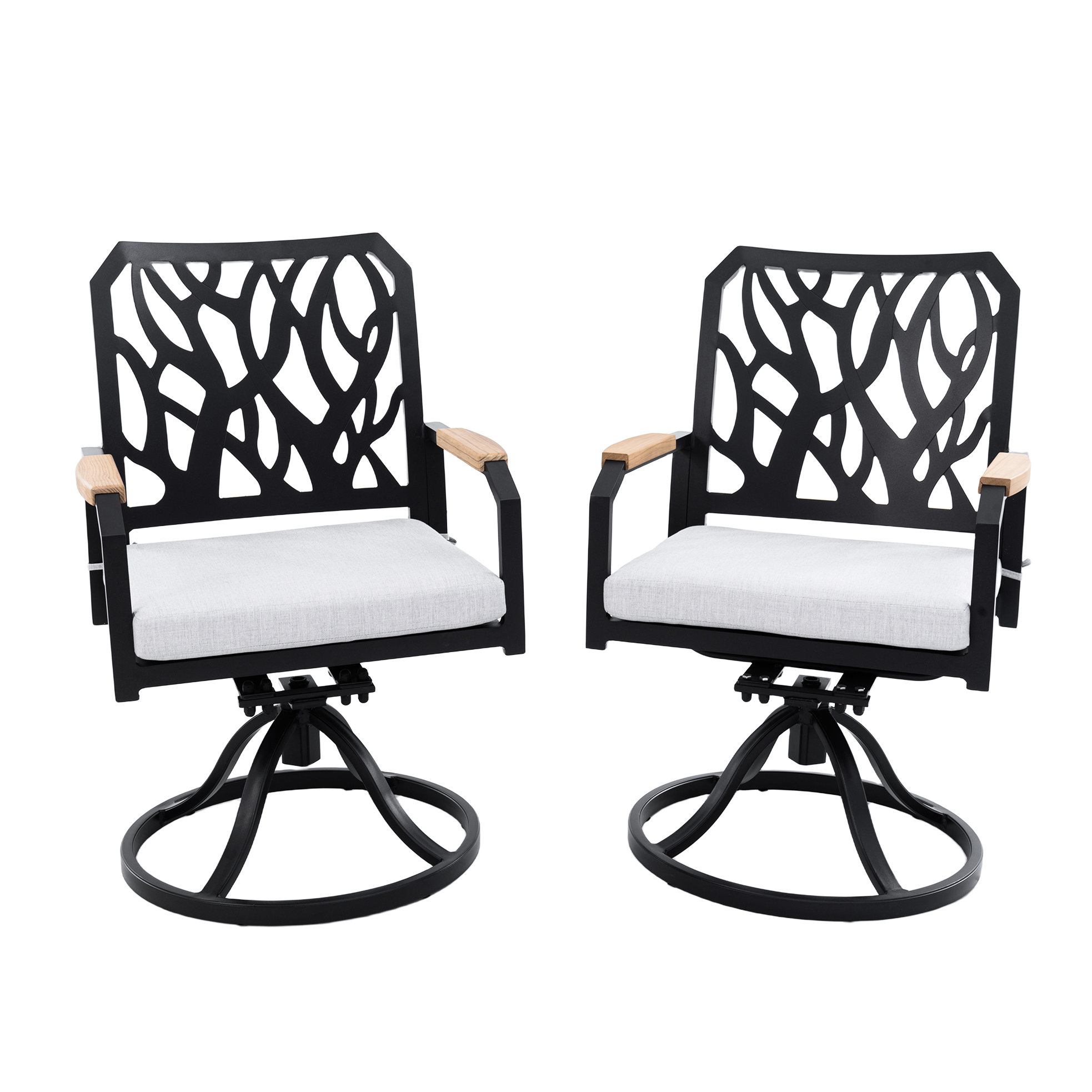 Hokku Designs 2pcs Outdoor Patio Swivel Rockers With Frame ...