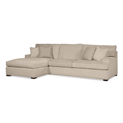 Cambria 123" Wide Left Hand Facing Down Cushion Sofa and Chaise by Braxton Culler