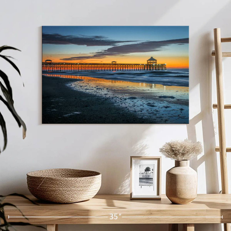 Sunrise at folly dock Aletra, H 16 po x l 24 po