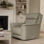 Fauteuil inclinable à bascule manuel Oslo couleur noyer avec pivotement, inclinaison et revêtement en cuir durable pour un confort optimal-241804373