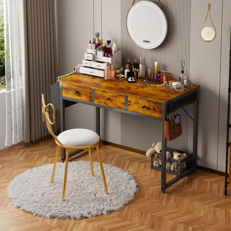 Metal Base Computer Desk