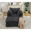 Chaise longue surdimensionnée en velours côtelé avec repose-pieds-1612799222