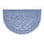 Tapis de porte d'extérieur demi-cercle gris à motifs en volutes, 45,7 cm x 76,2 cm, en polypropylène.