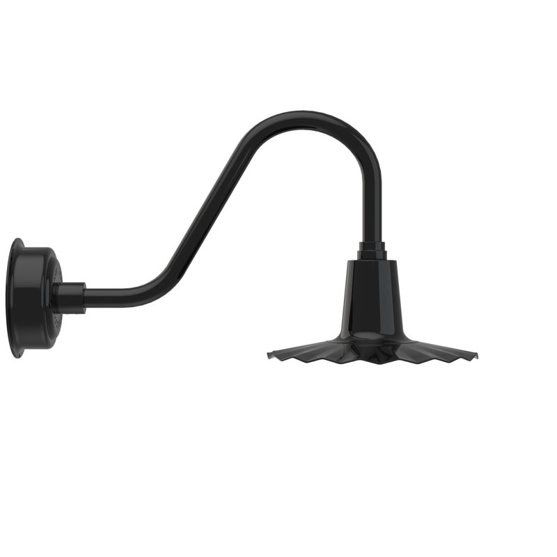Iris LED Wall Light, 7.5" H x 12" W x 12" D, Black