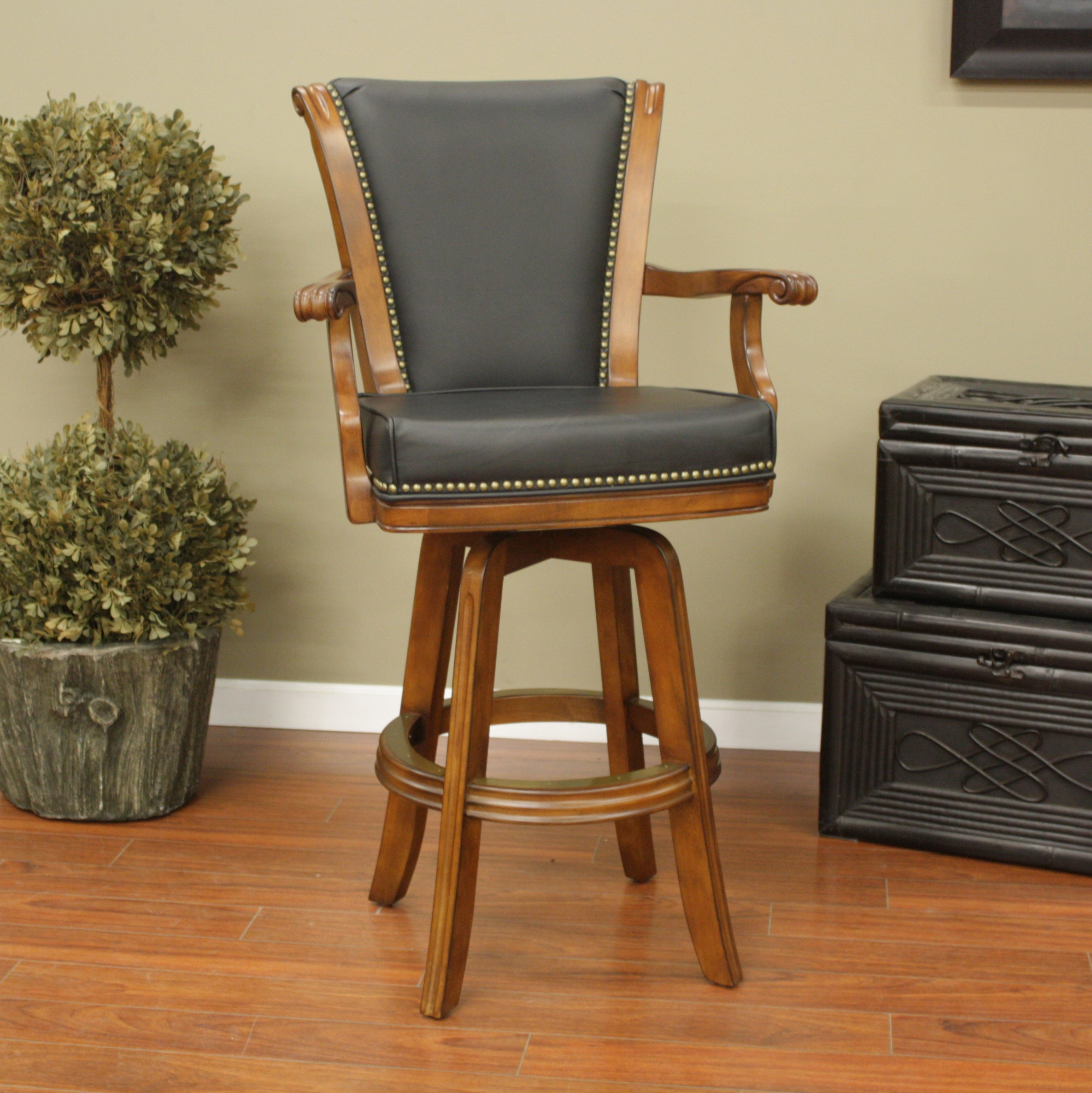 Darby Home Co Swivel Bar Stool with Cushion | Wayfair
