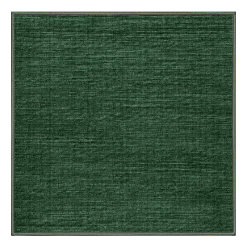 Tapis vert uni lavable à la machine, Carré 6 pi
